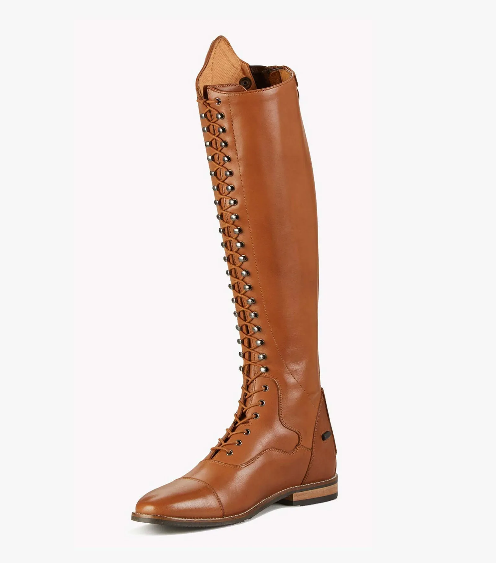 PEI Maurizia Lace-up Tall Riding Boots (Tan)