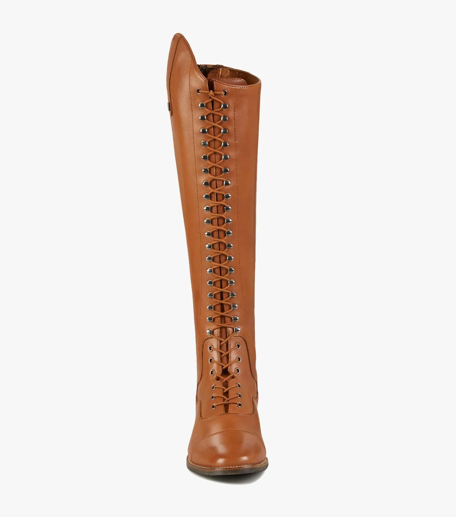 PEI Maurizia Lace-up Tall Riding Boots (Tan)