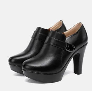 Petite Size 2 Platform Chunky Heel Platform Booties DS77