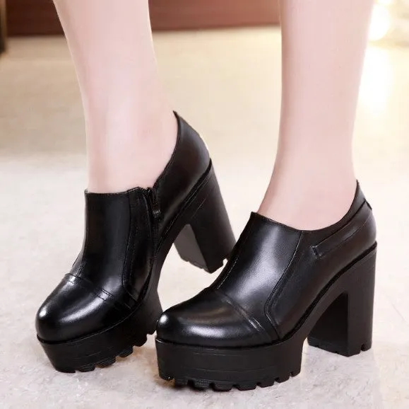 Petite Size Chunky Heeled Booties AP140