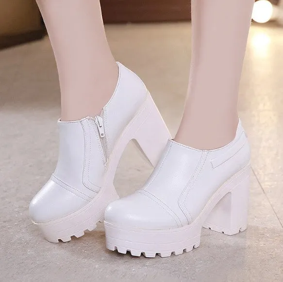 Petite Size Chunky Heeled Booties AP140