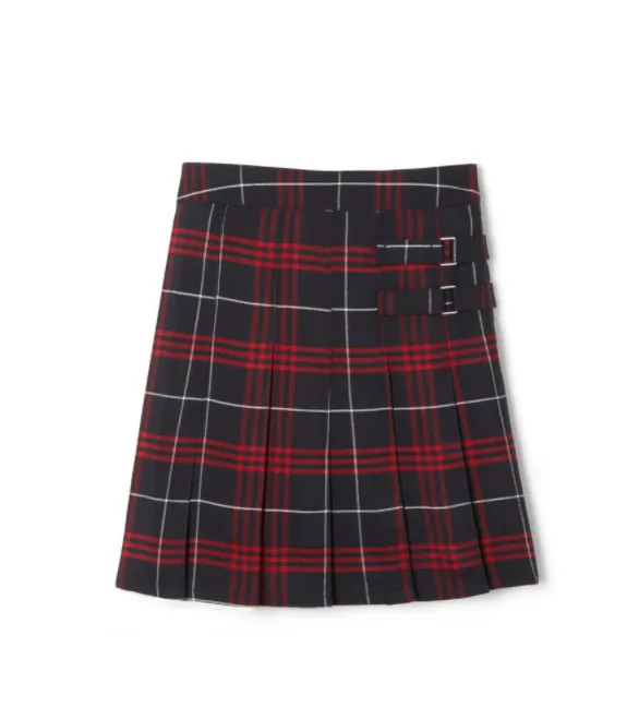 Plaid Two-Tab Skort {Navy/Red}