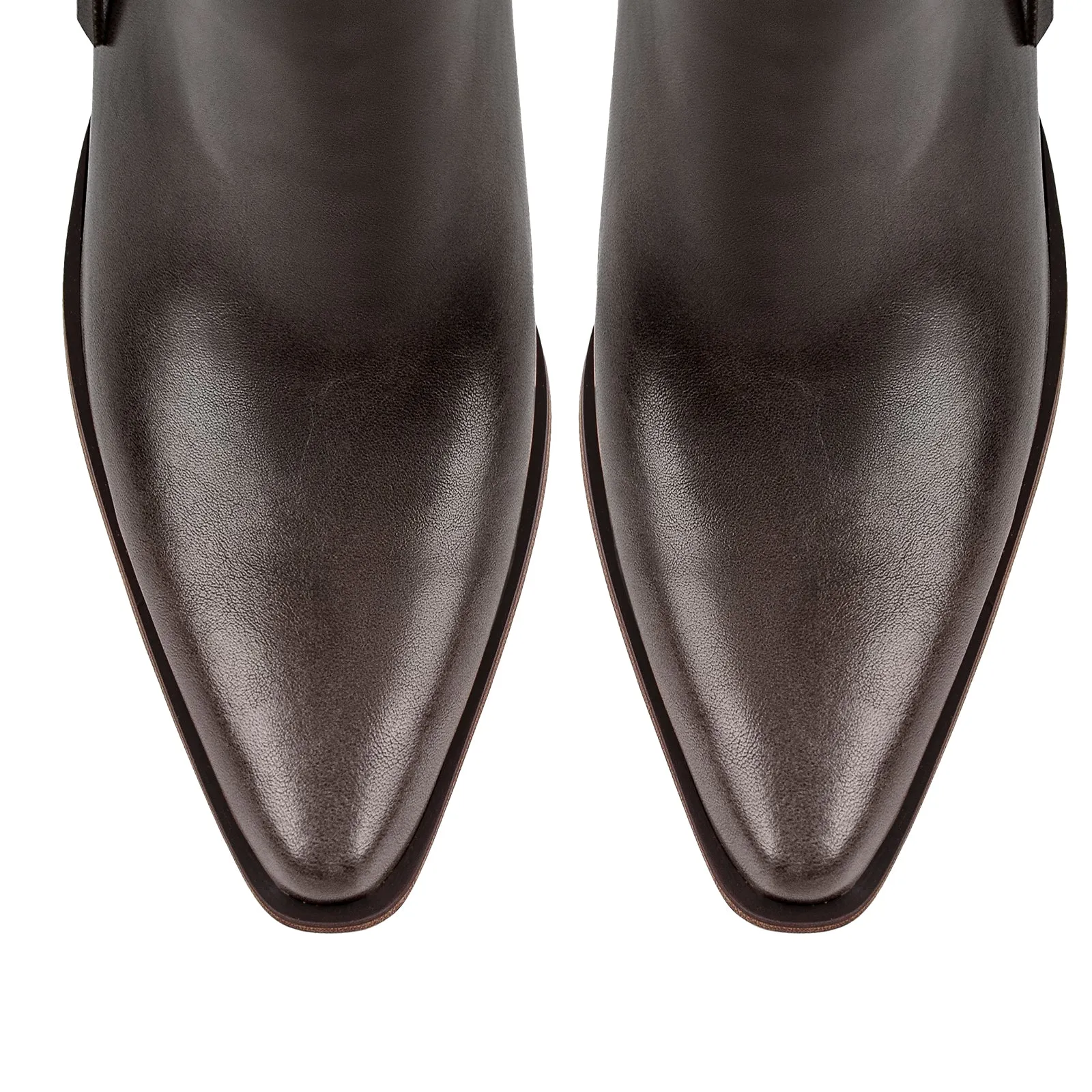 Pointed Toe Chunky Heel Zipper Ankle Booties