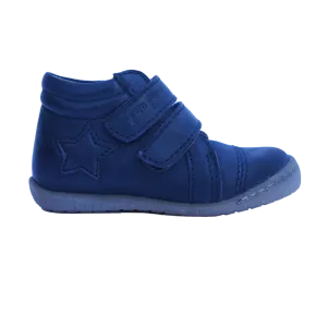 Pom Pom  Walkies Star Velcro Navy Hi-Top Trainers
