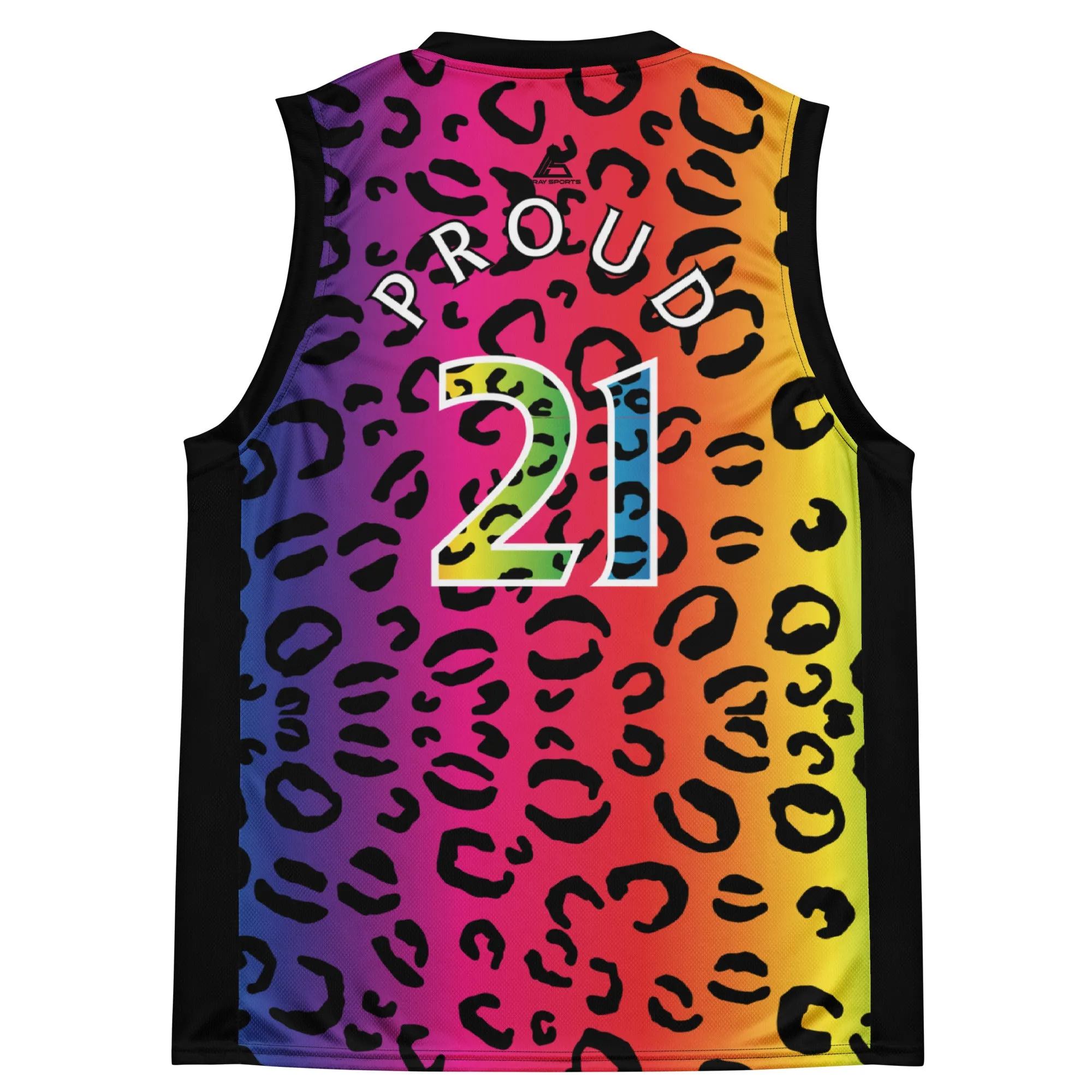 Proud Panther Recycled unisex basketball jersey