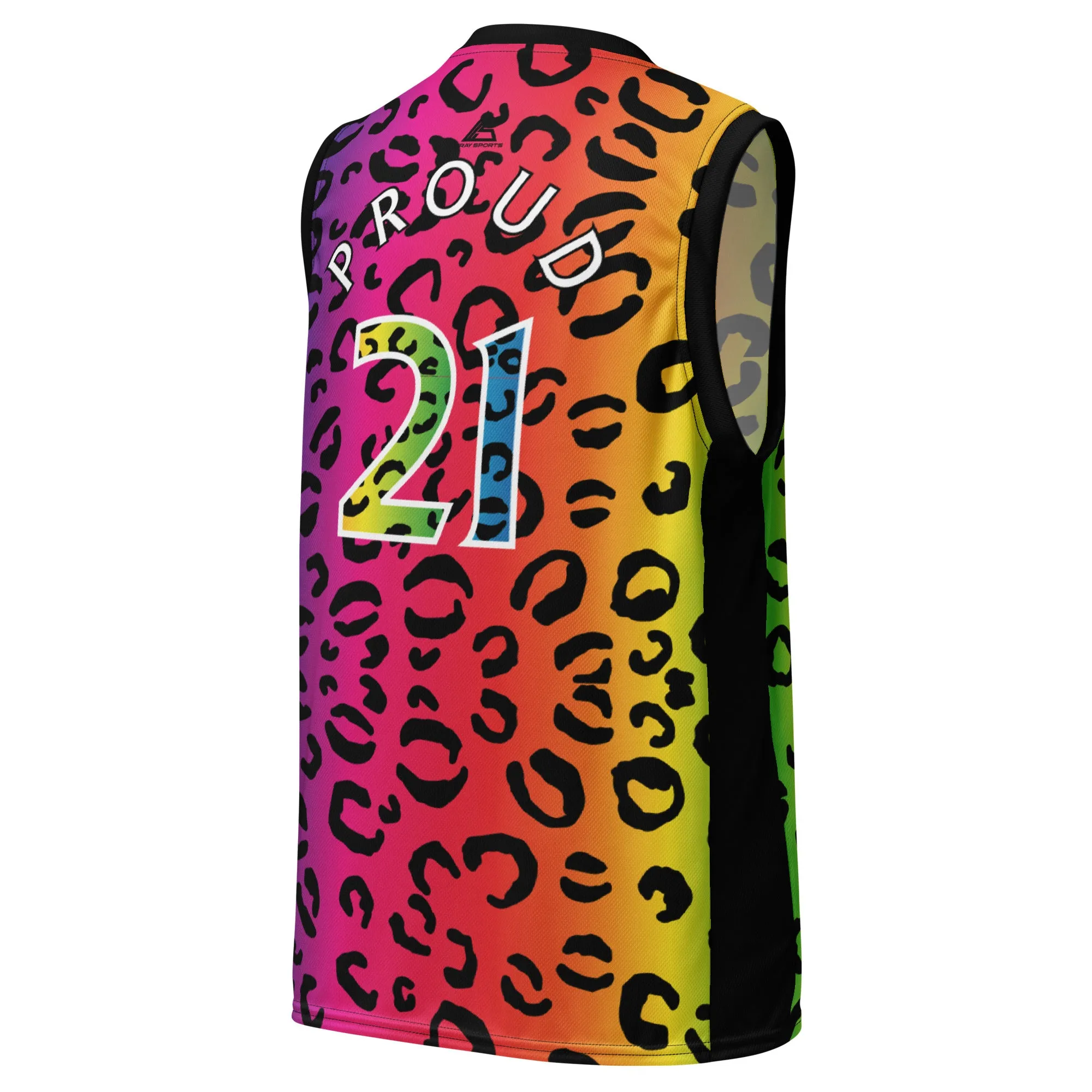 Proud Panther Recycled unisex basketball jersey