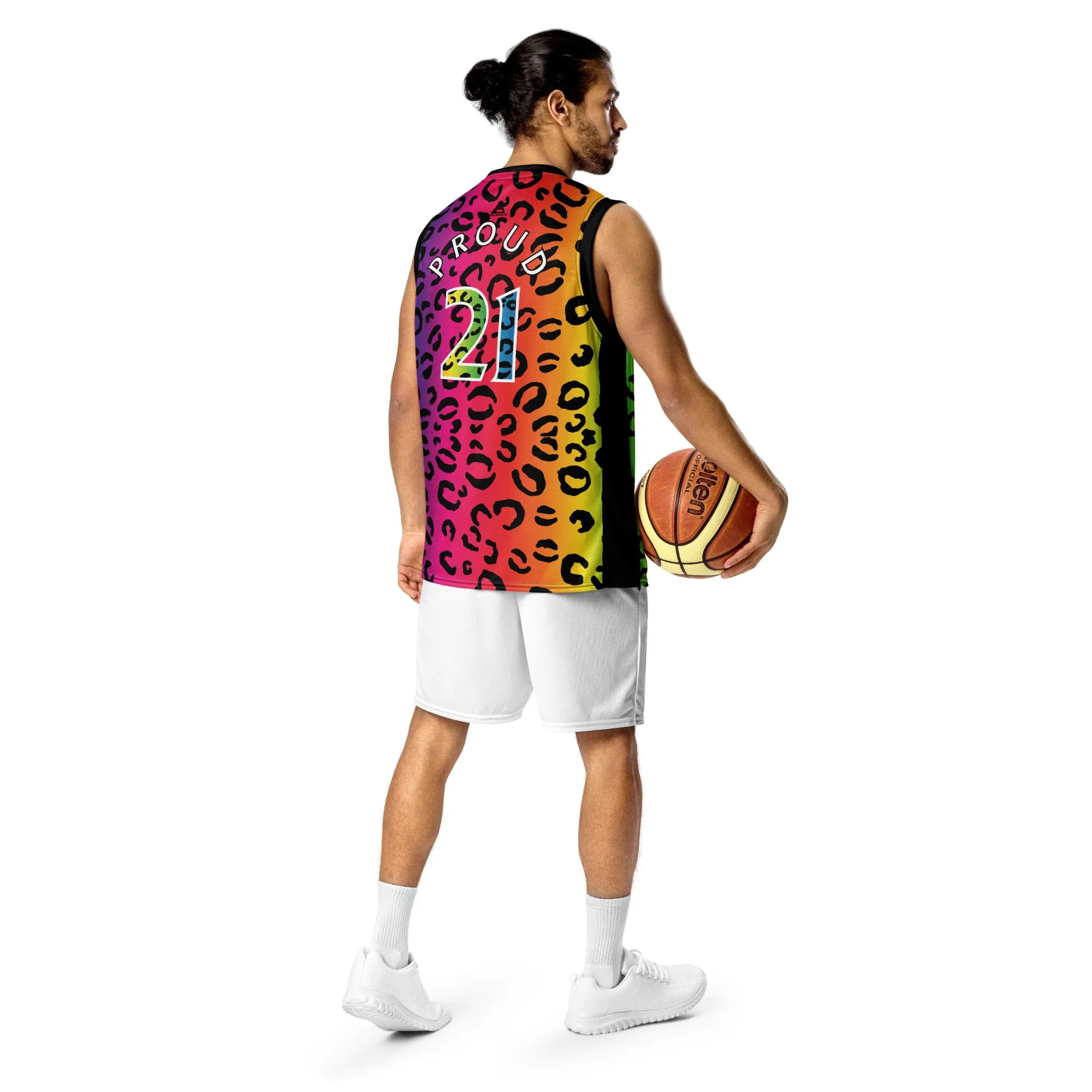 Proud Panther Recycled unisex basketball jersey