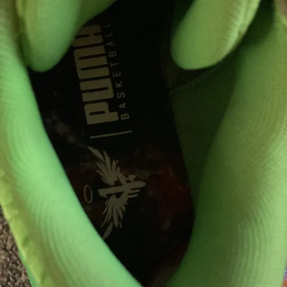 Puma MB 1 Basketball Low Junior Size 4 Lamelo Ball Gecko Green MELO