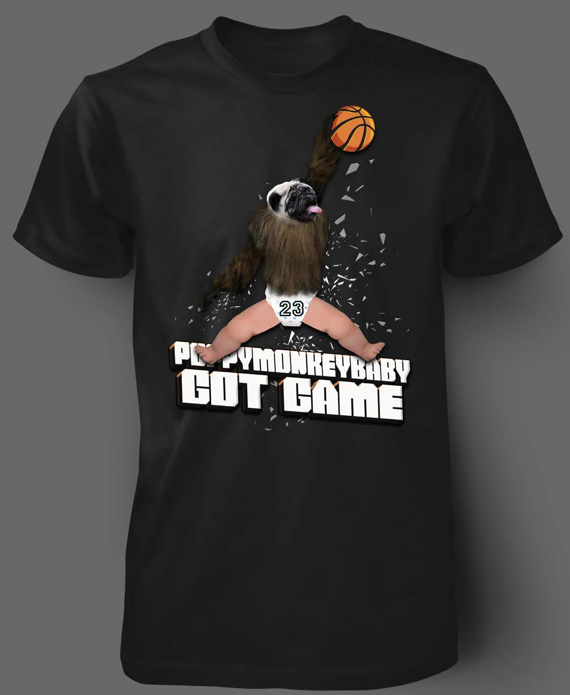 Puppy Monkey Baby T Shirt- Baby Got Game