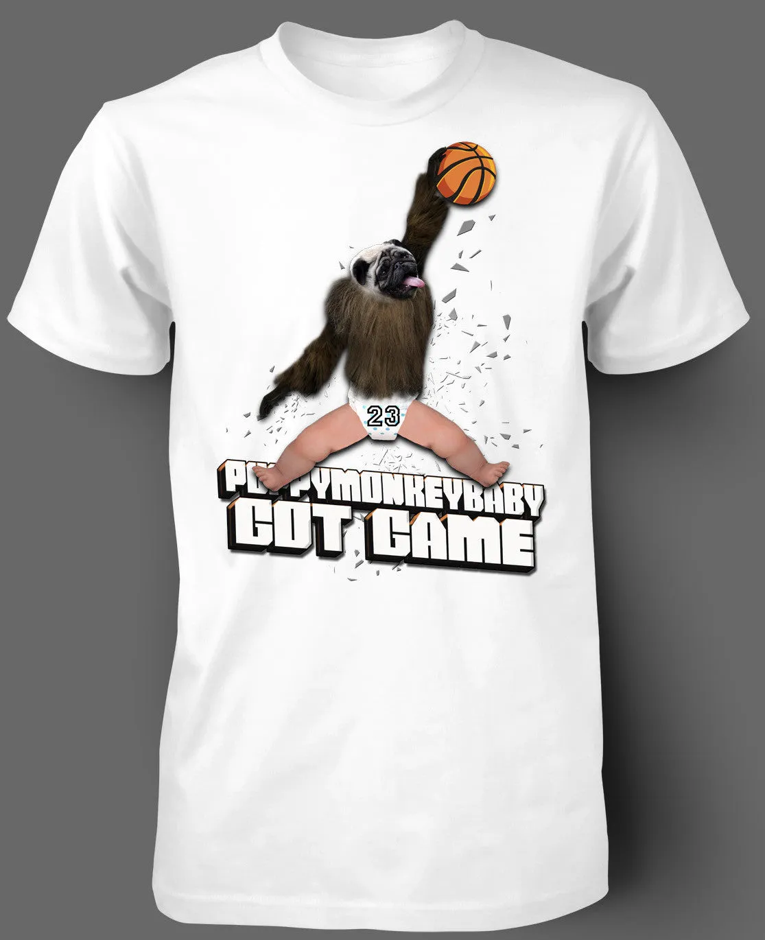 Puppy Monkey Baby T Shirt- Baby Got Game