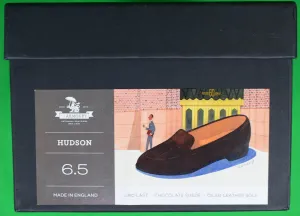 "The Armoury England Hudson Jiro Last Chocolate Suede Tassel Loafers" 6.5 UK (New In Box)