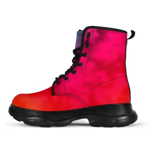 Rainbow Clouds Chunky Boots