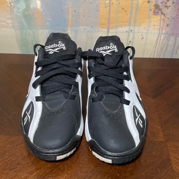 Reebok Kamikaze 2 low Shawn Kemp Black White Basketball Sneakers size 5
