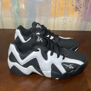Reebok Kamikaze 2 low Shawn Kemp Black White Basketball Sneakers size 5