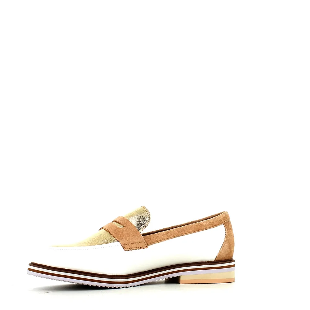 Regarde Le Ciel Dalma Loafer White/Gold