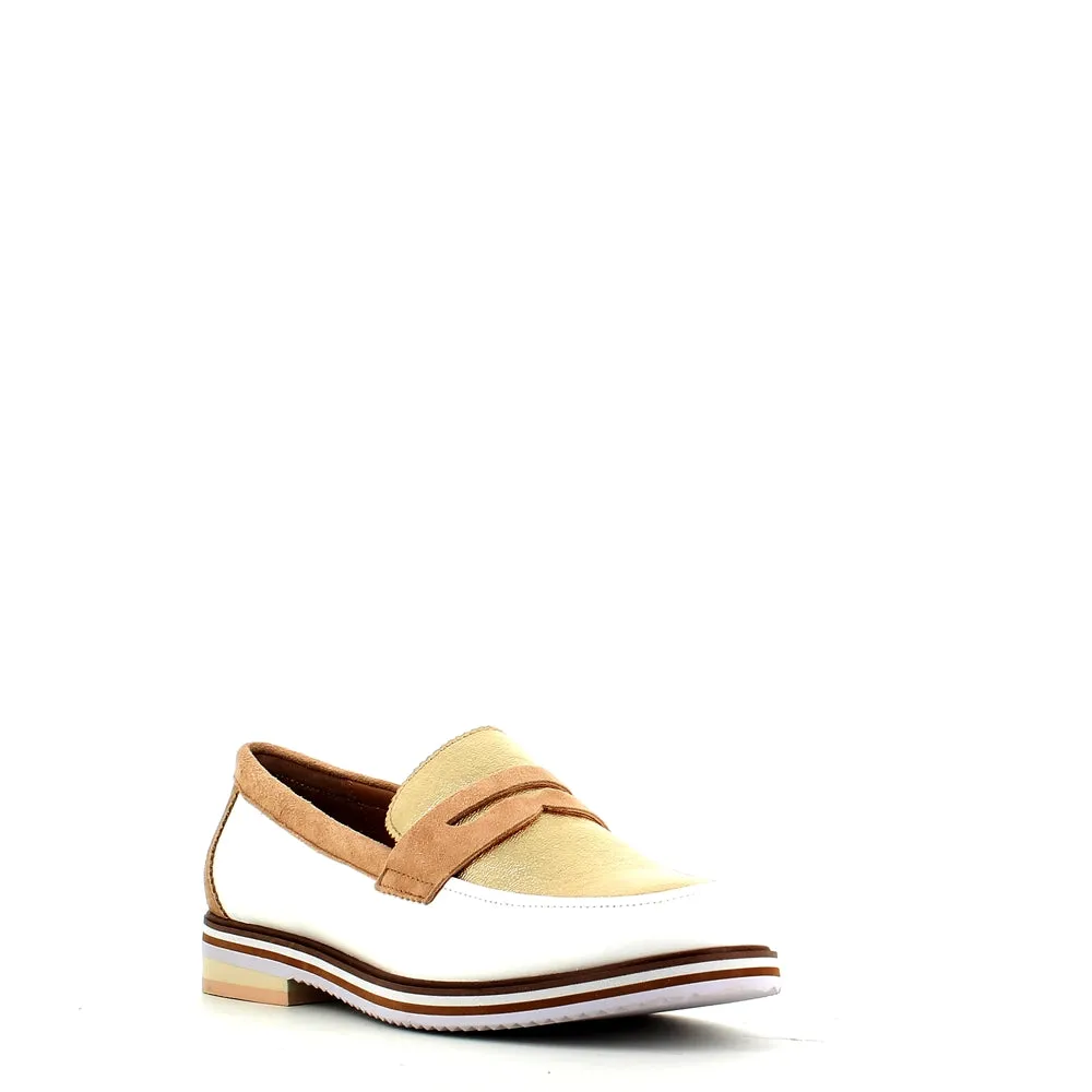 Regarde Le Ciel Dalma Loafer White/Gold