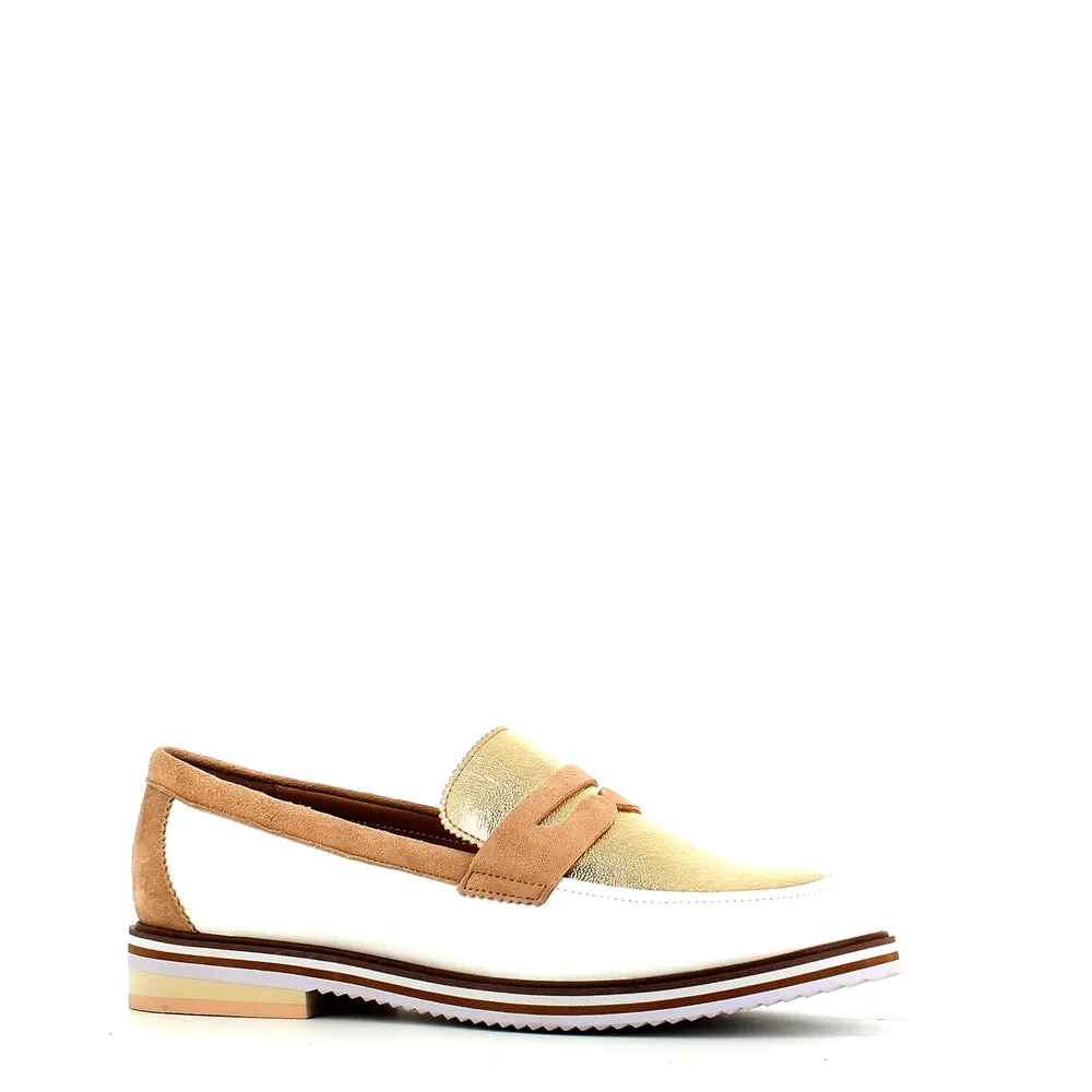 Regarde Le Ciel Dalma Loafer White/Gold