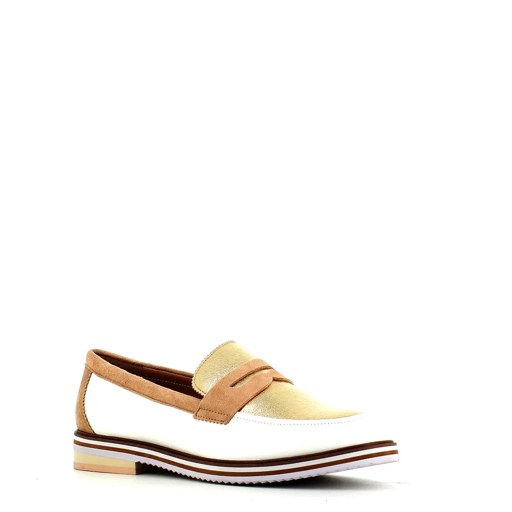 Regarde Le Ciel Dalma Loafer White/Gold