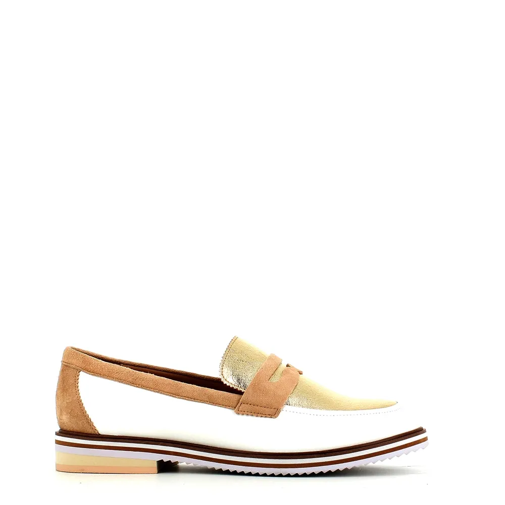 Regarde Le Ciel Dalma Loafer White/Gold