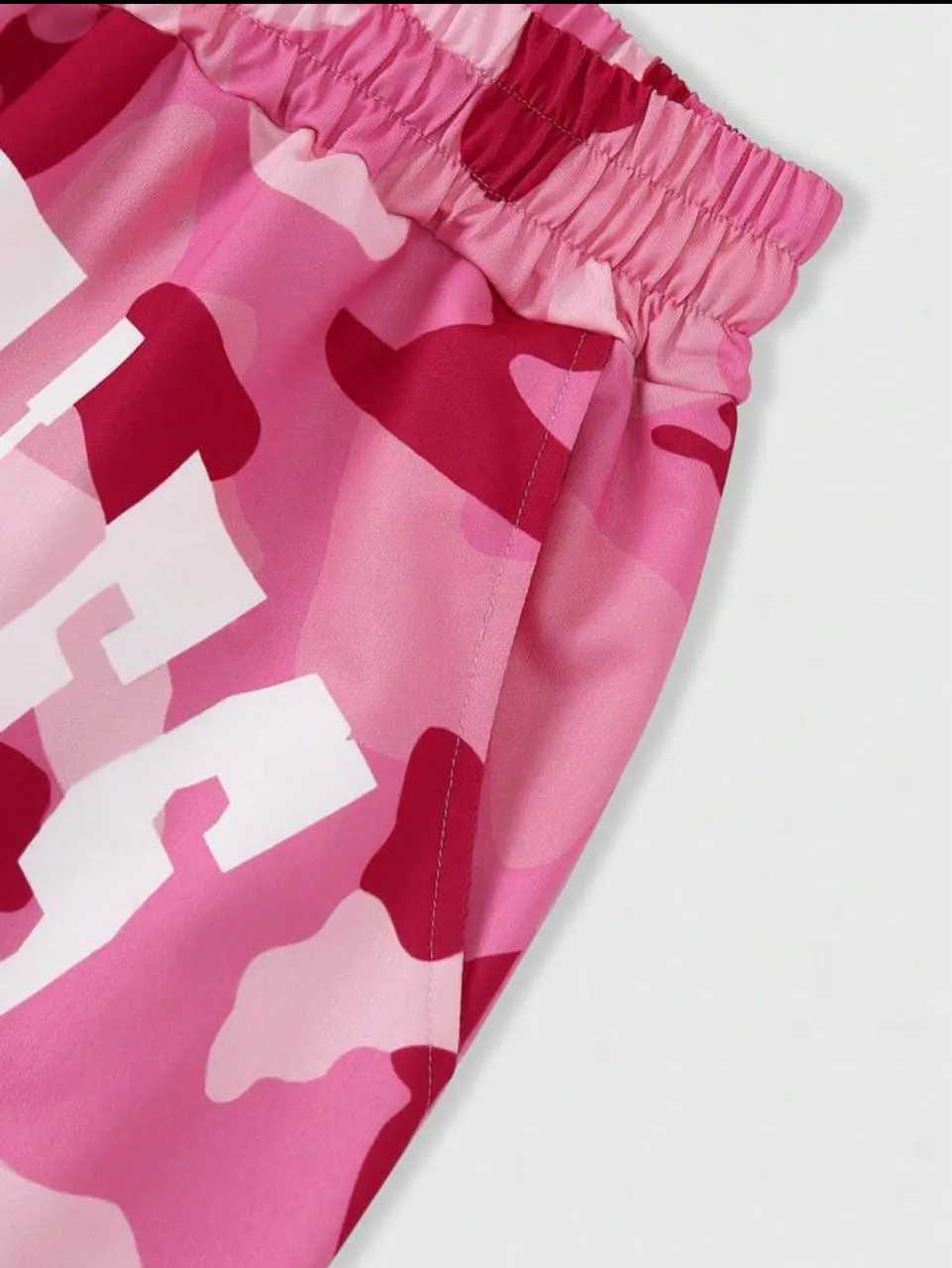 ROMWE MEN Prep Men Street Style Drawstring Waistband Letter And Camouflage Print Basketball Shorts For Summer, School