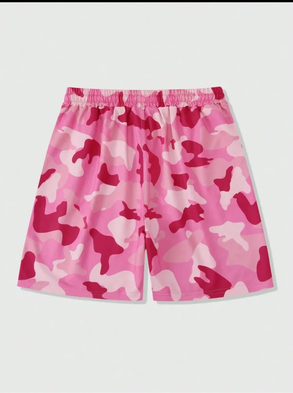 ROMWE MEN Prep Men Street Style Drawstring Waistband Letter And Camouflage Print Basketball Shorts For Summer, School