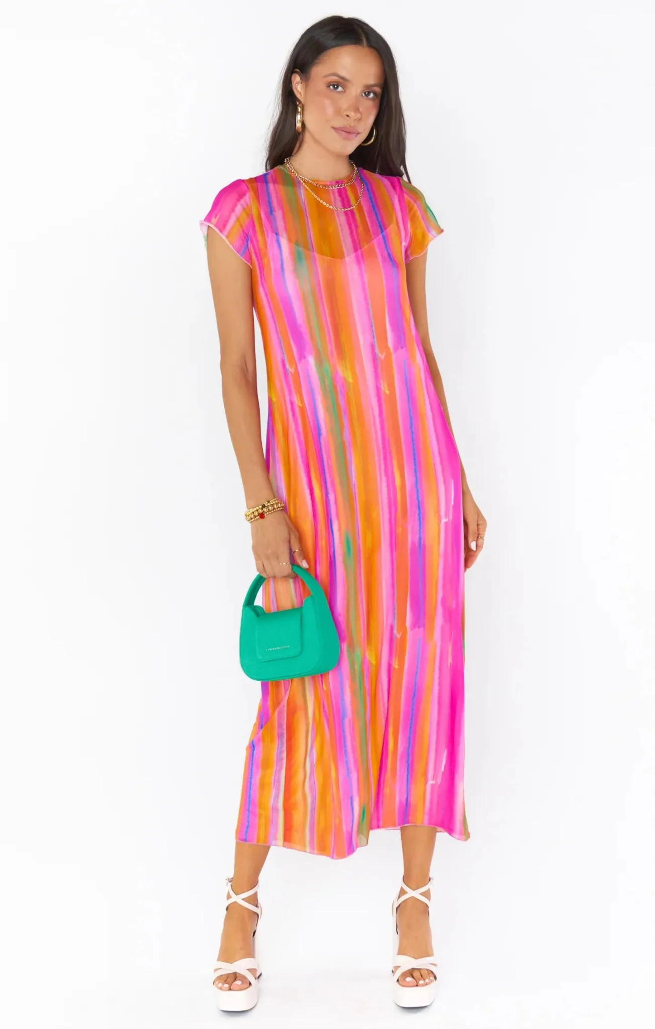 Show Me Your Mumu Molly Rainbow Midi Dress