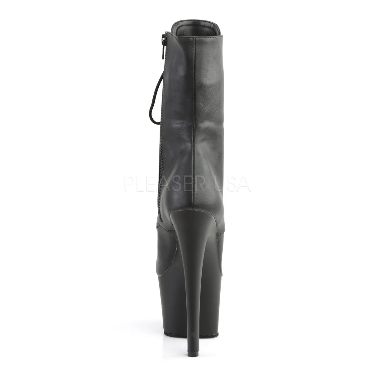 SKY-1020  Black Faux Leather/Black Matte