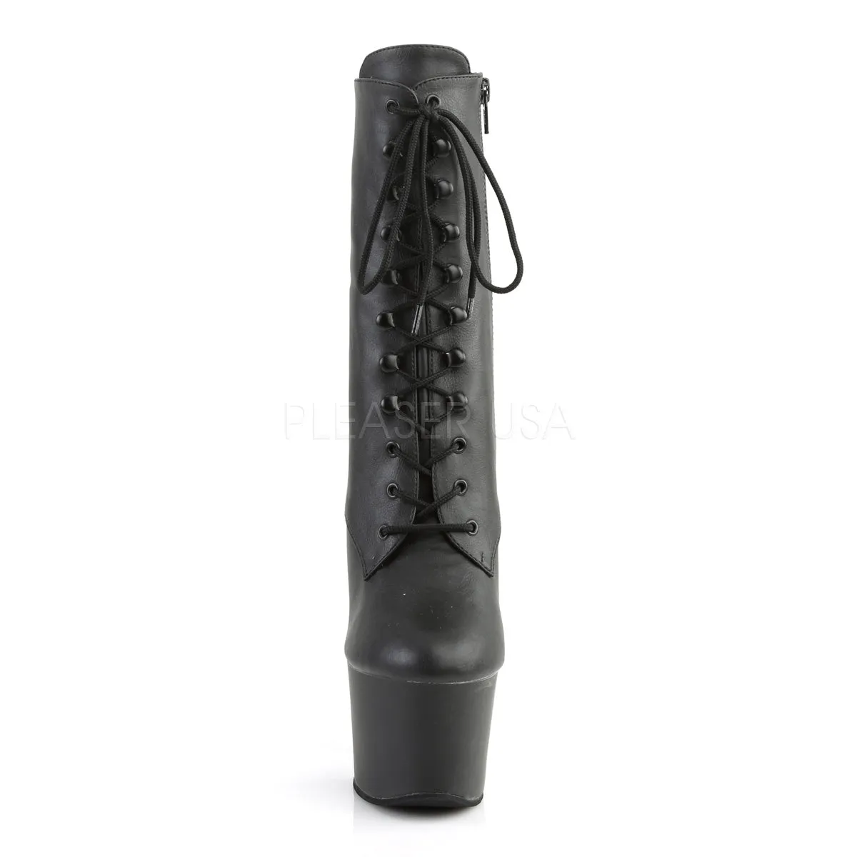 SKY-1020  Black Faux Leather/Black Matte