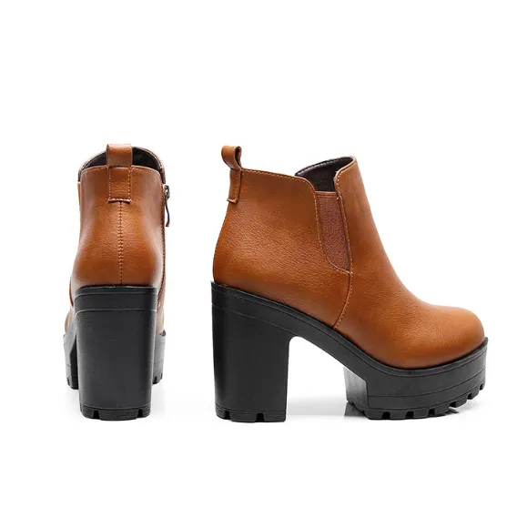 Small Feet Women's Chunky Heel Boots DS80