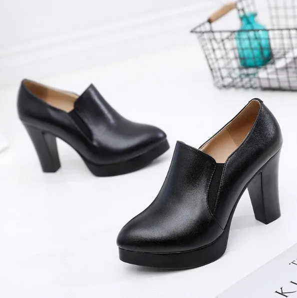 Small Size Chunky Heel Booties AP230