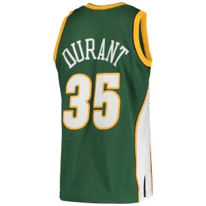 S.SuperSonics #35 Kevin Durant Mitchell & Ness Hardwood Classics Swingman Jersey - Green Stitched American Basketball Jersey