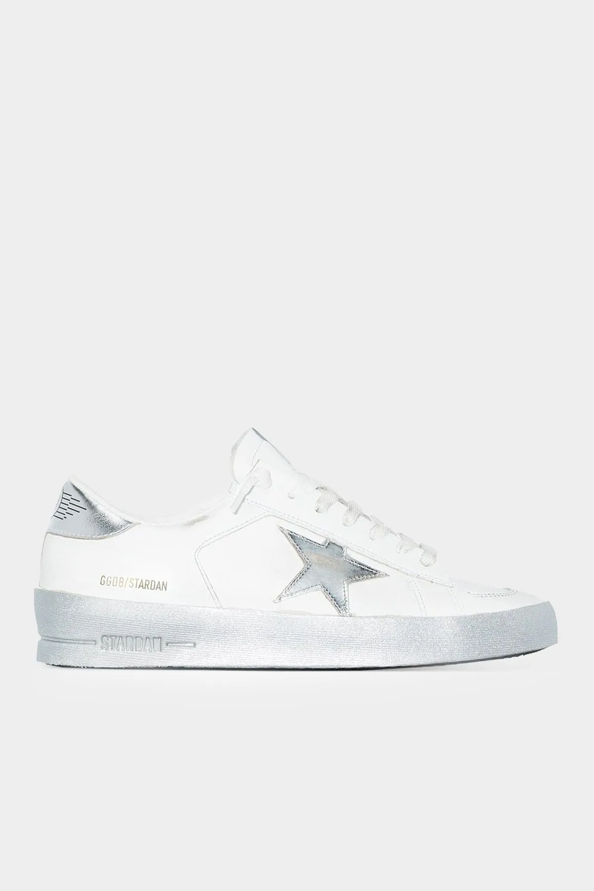 Stardan White Silver Laminated Leather Sneaker