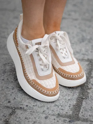 Steve Madden Doubletake sneaker i krem og kamel