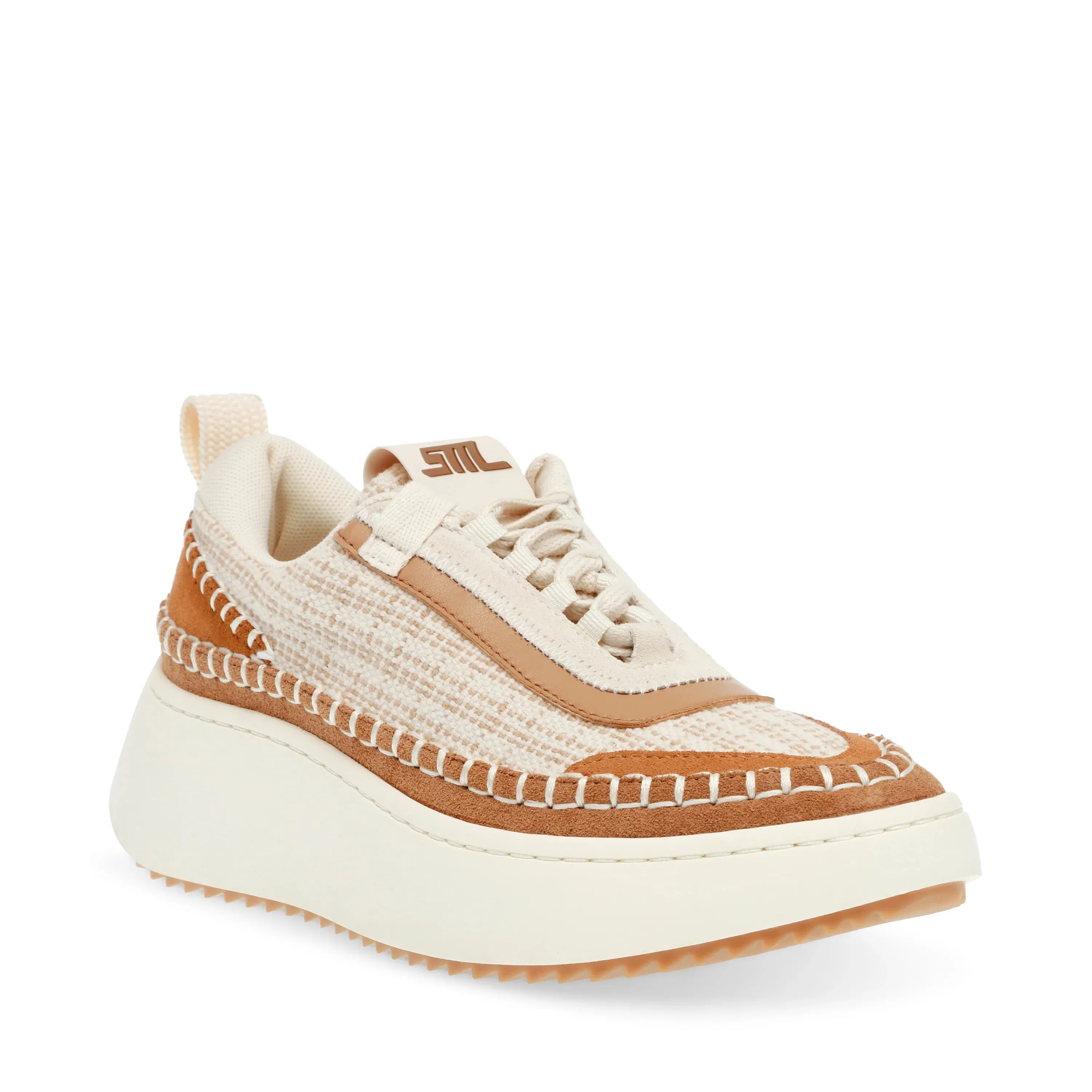 Steve Madden Doubletake sneaker i krem og kamel
