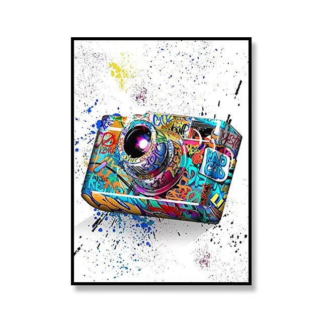 Street Graffiti Canvas Art Print Perfume Bottle Basketball Soccer Decoration Painting Living Room Art Poster for Home Wall Decor