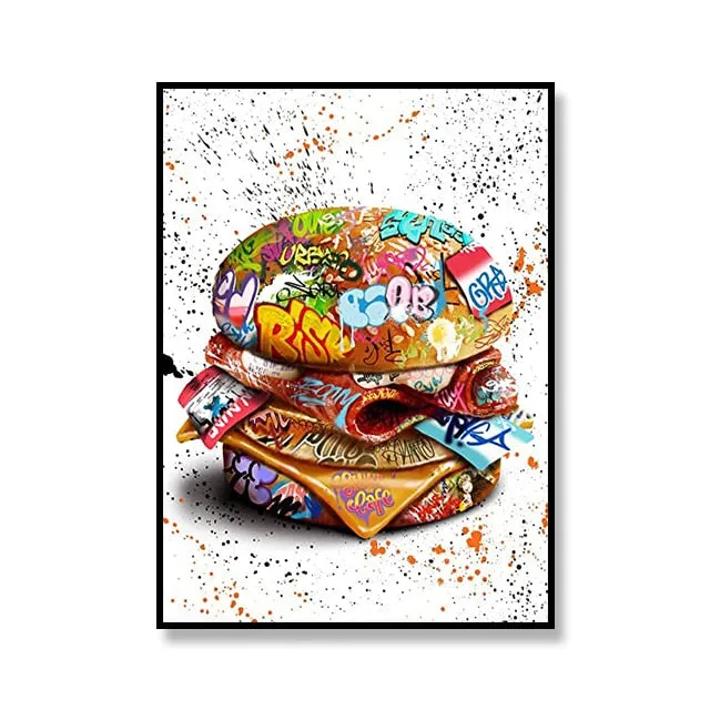 Street Graffiti Canvas Art Print Perfume Bottle Basketball Soccer Decoration Painting Living Room Art Poster for Home Wall Decor