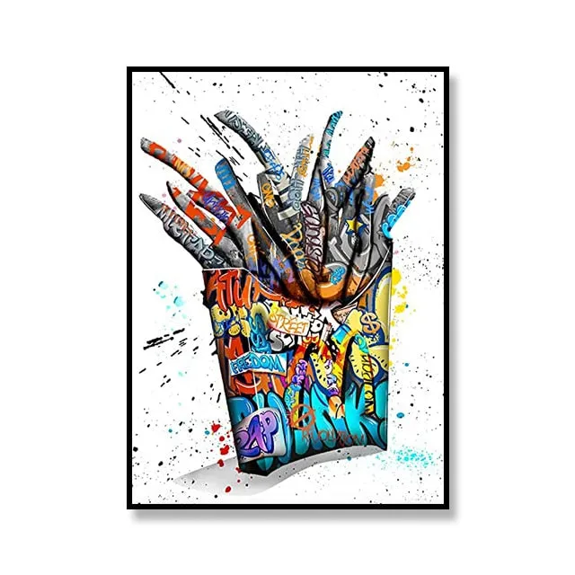 Street Graffiti Canvas Art Print Perfume Bottle Basketball Soccer Decoration Painting Living Room Art Poster for Home Wall Decor