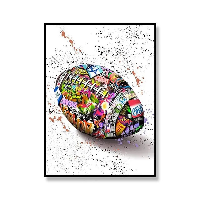 Street Graffiti Canvas Art Print Perfume Bottle Basketball Soccer Decoration Painting Living Room Art Poster for Home Wall Decor
