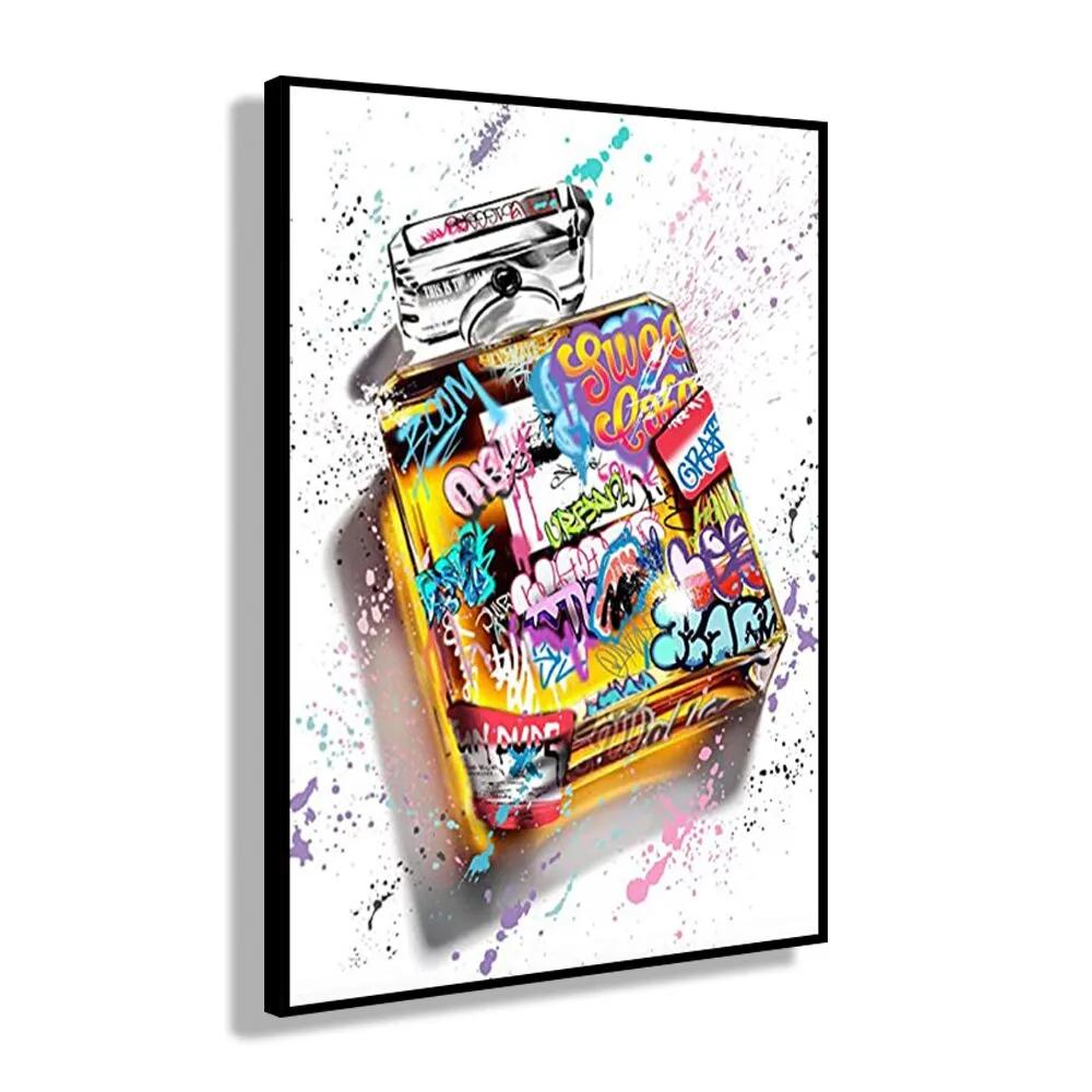 Street Graffiti Canvas Art Print Perfume Bottle Basketball Soccer Decoration Painting Living Room Art Poster for Home Wall Decor