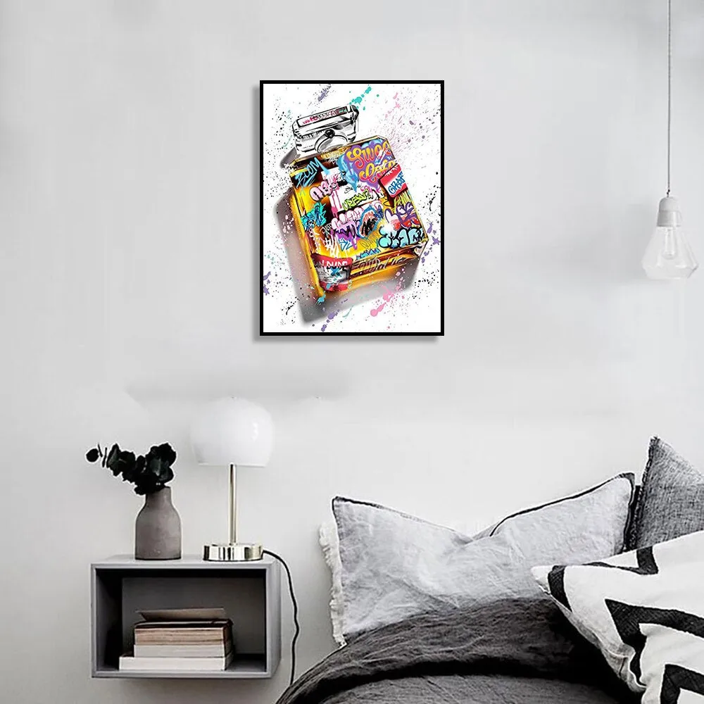Street Graffiti Canvas Art Print Perfume Bottle Basketball Soccer Decoration Painting Living Room Art Poster for Home Wall Decor