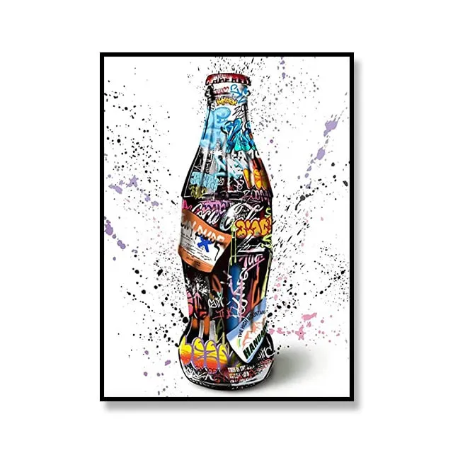 Street Graffiti Canvas Art Print Perfume Bottle Basketball Soccer Decoration Painting Living Room Art Poster for Home Wall Decor