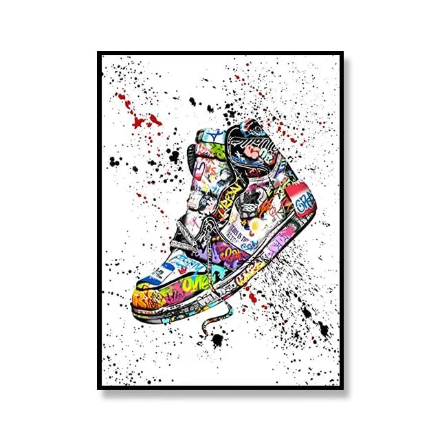 Street Graffiti Canvas Art Print Perfume Bottle Basketball Soccer Decoration Painting Living Room Art Poster for Home Wall Decor