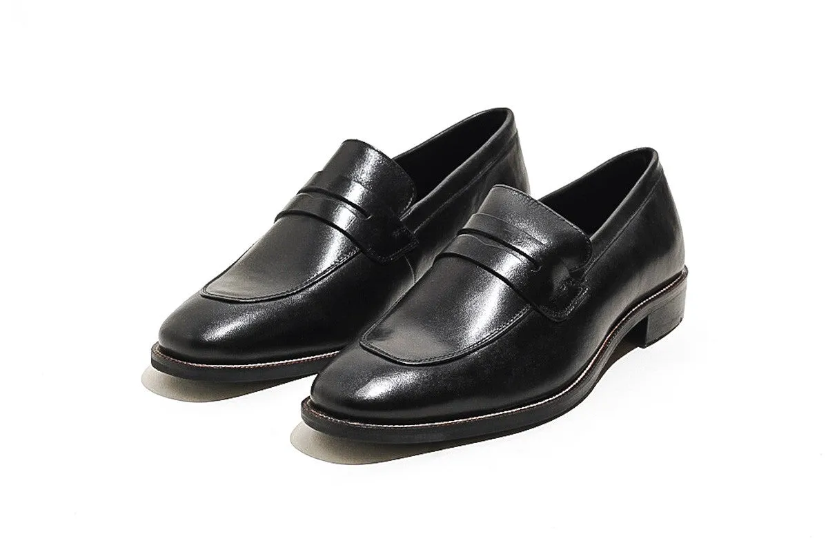 Trouville Black Penny Loafers