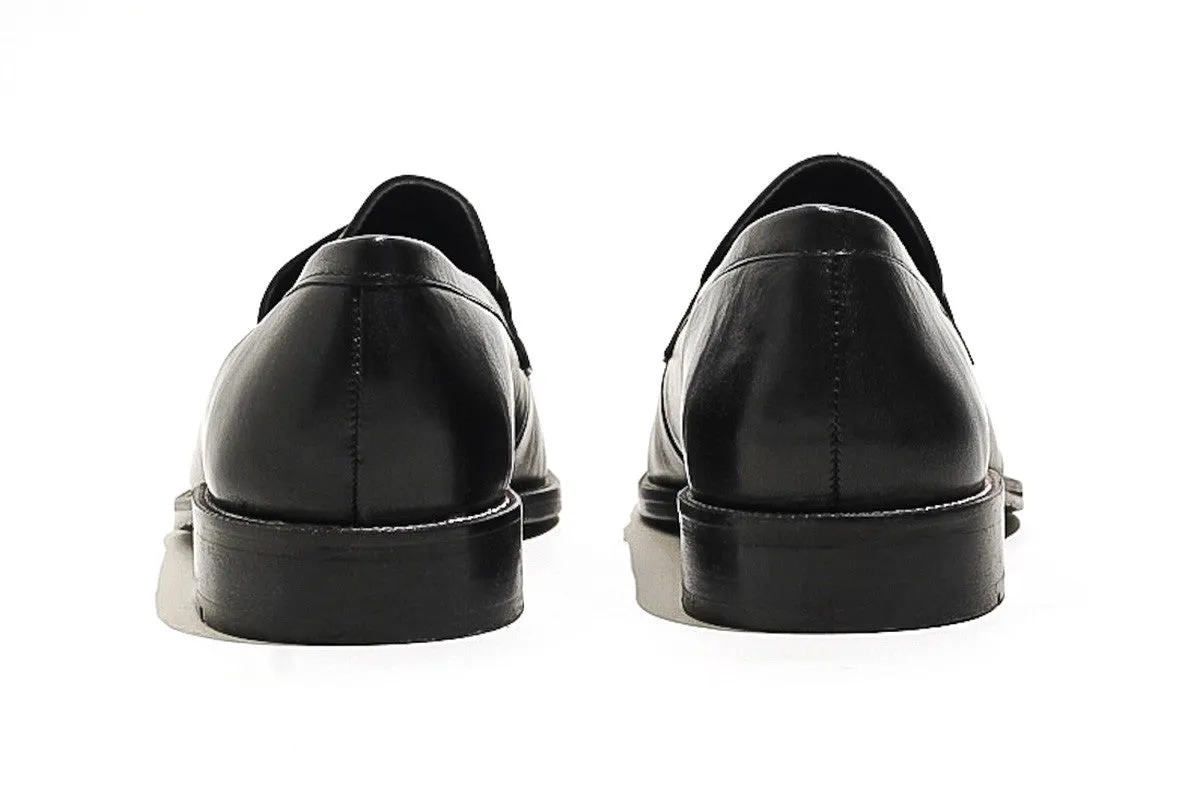 Trouville Black Penny Loafers