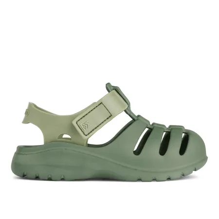 UK 5.5 Beau Two-Toned Green Sandals