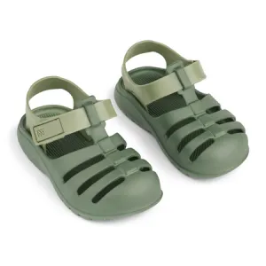 UK 5.5 Beau Two-Toned Green Sandals