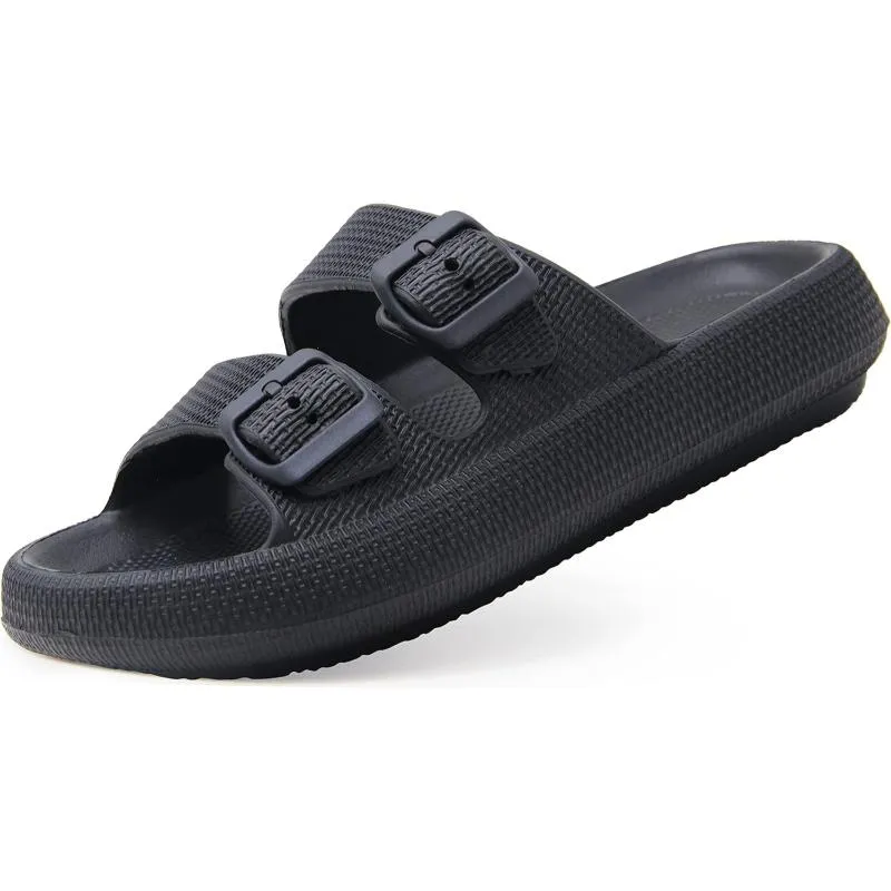 Unisex Comfy Craft Adjustable Dual Buckle Sandals