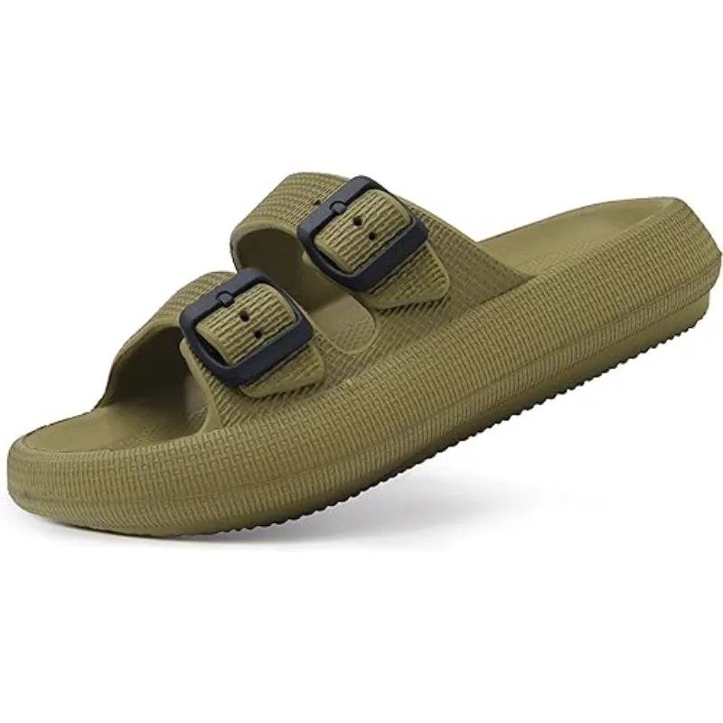 Unisex Comfy Craft Adjustable Dual Buckle Sandals