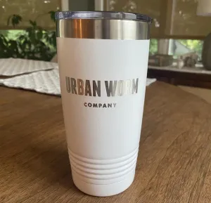 Urban Worm Tumbler - White w/ Classic Logo