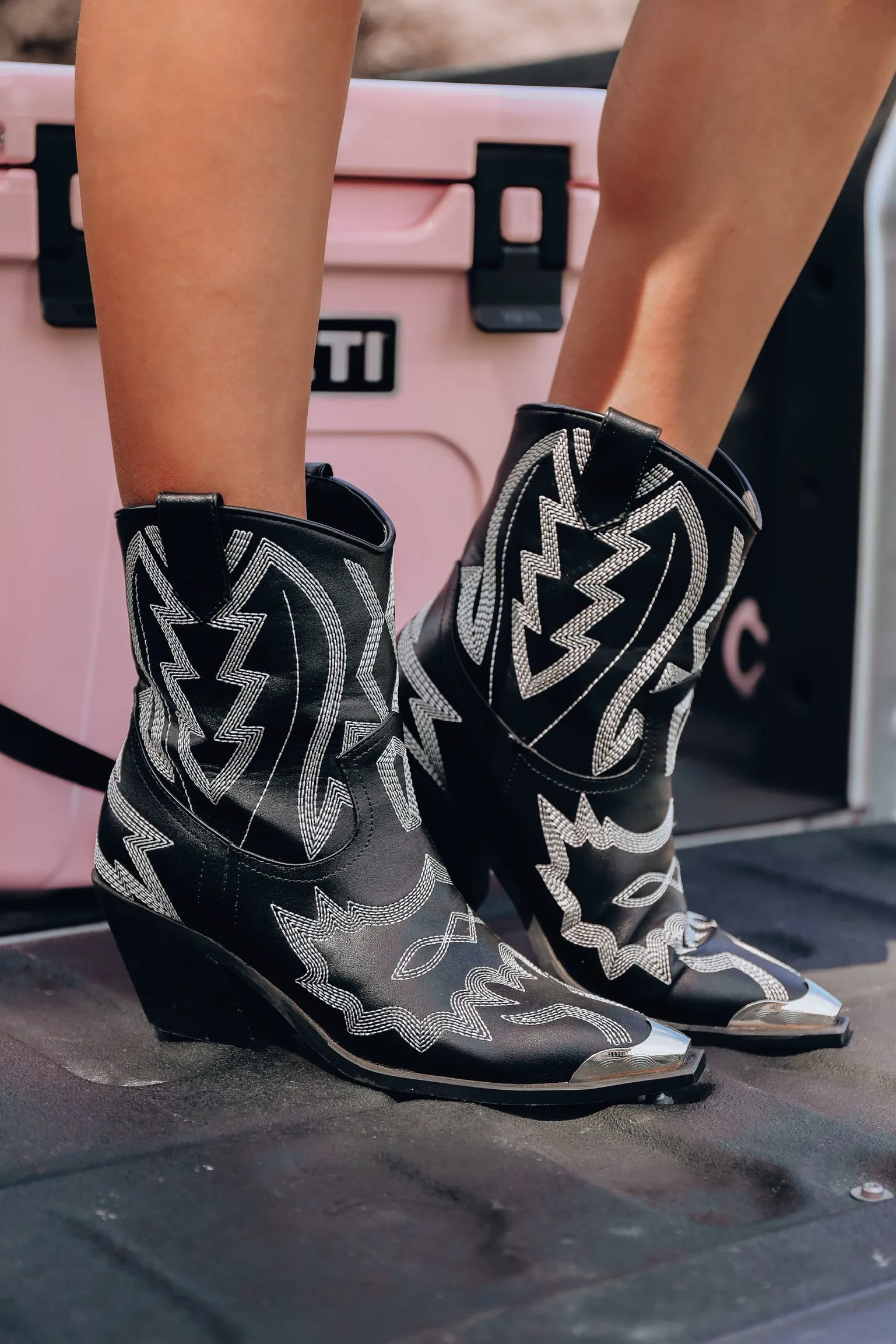 Utari Western Ankle Boots by Billini - Black- FINAL SALE - Size 5
